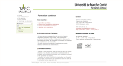 Desktop Screenshot of formation-continue.univ-fcomte.fr