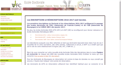 Desktop Screenshot of ecole-doctorale-lets.univ-fcomte.fr